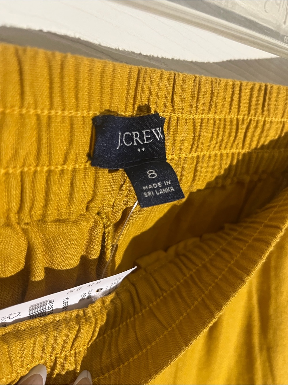 J.Crew Women’s Linen‑Cotton Pull‑On Pants – Mustard Yellow, Size 8 - Picture 4 of 8